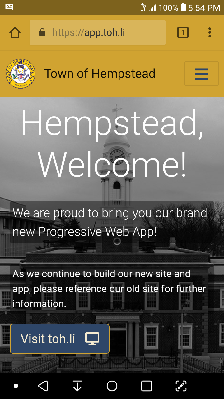 Pueblo de Hempstead lanza aplicación web segura para informar a la comunidad