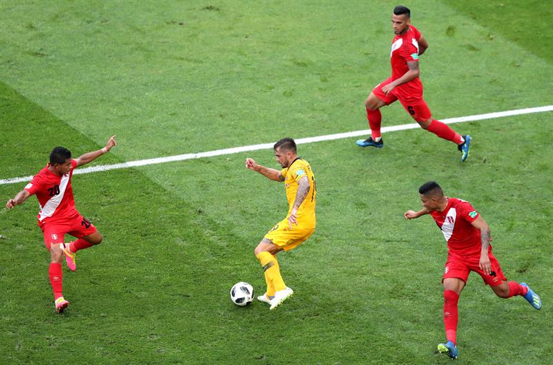 Perú vence 2-0 a Australia con goles de André Carrillo y Paolo Guerrero (Fotos y Video)