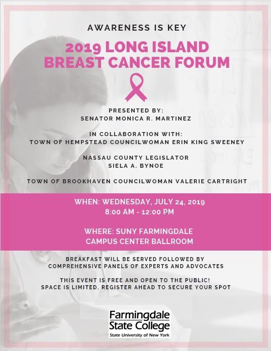 Invitan a la comunidad a foro de cáncer de mama en Farmingdale