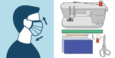 Recomiendan uso de mascarilla casera de tela contra el coronavirus