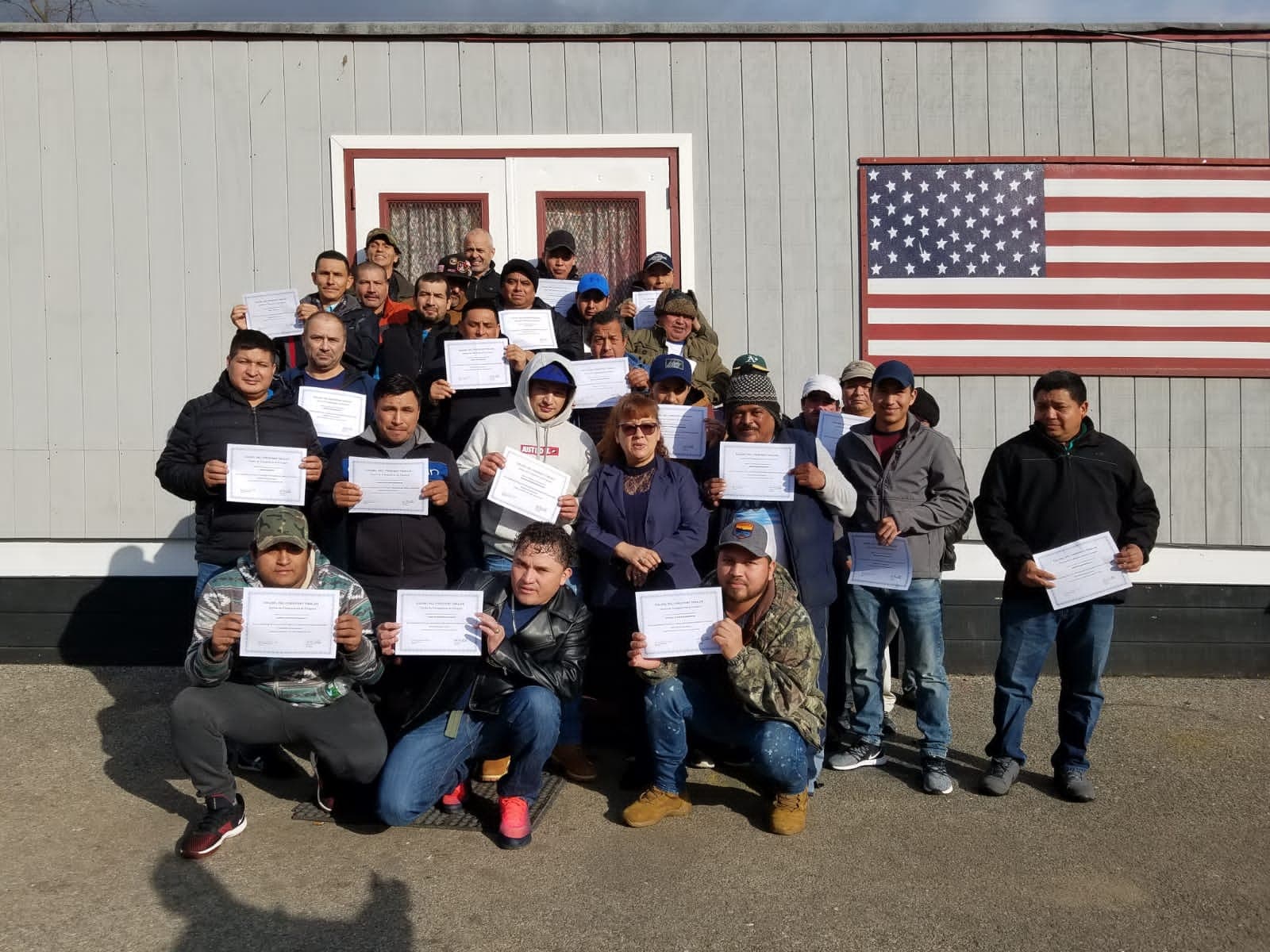 Jornaleros hispanos en el Tráiler de Freeport