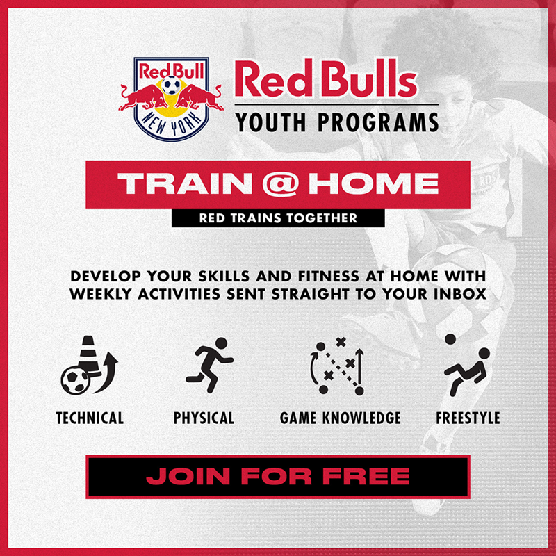 New York Red Bulls incentiva a los chicos con entrenamiento virtual