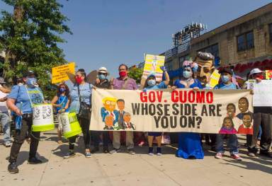 Activistas de MRNY a Cuomo: «Tenemos hambre: grava a los multimillonarios»… Los impuestos irían a fondo para trabajadores excluidos afectados por COVID-19