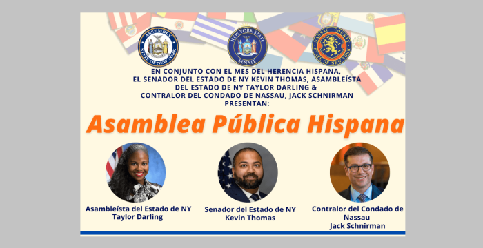 Invitan a Asamblea Pública Hispana virtual con funcionarios electos de Long Island