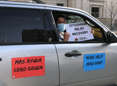 Caravana a Wilmington pide a Biden un camino hacia la ciudadanía, entre otras acciones de justicia para inmigrantes