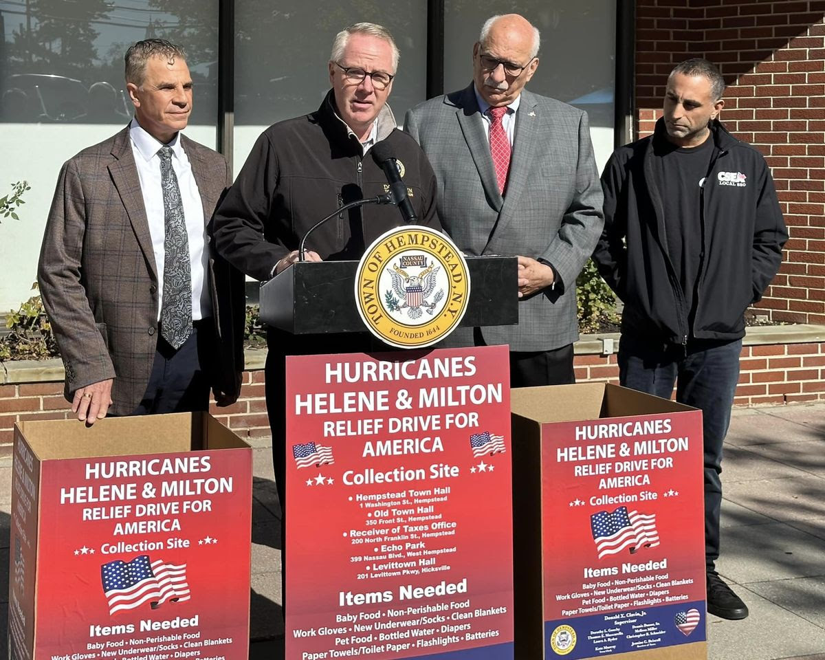 Hempstead en campaña de ayuda para las víctimas de los huracanes Helene y Milton