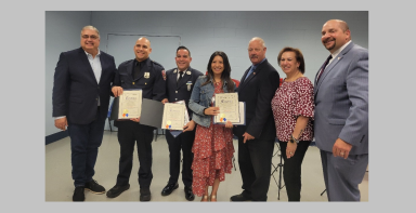 Maestra, bombero y policía de Freeport homenajeados en Mes de la Herencia Hispana