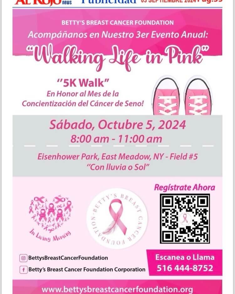 Invitan a la caminata contra el cáncer de mama en Eisenhower Park