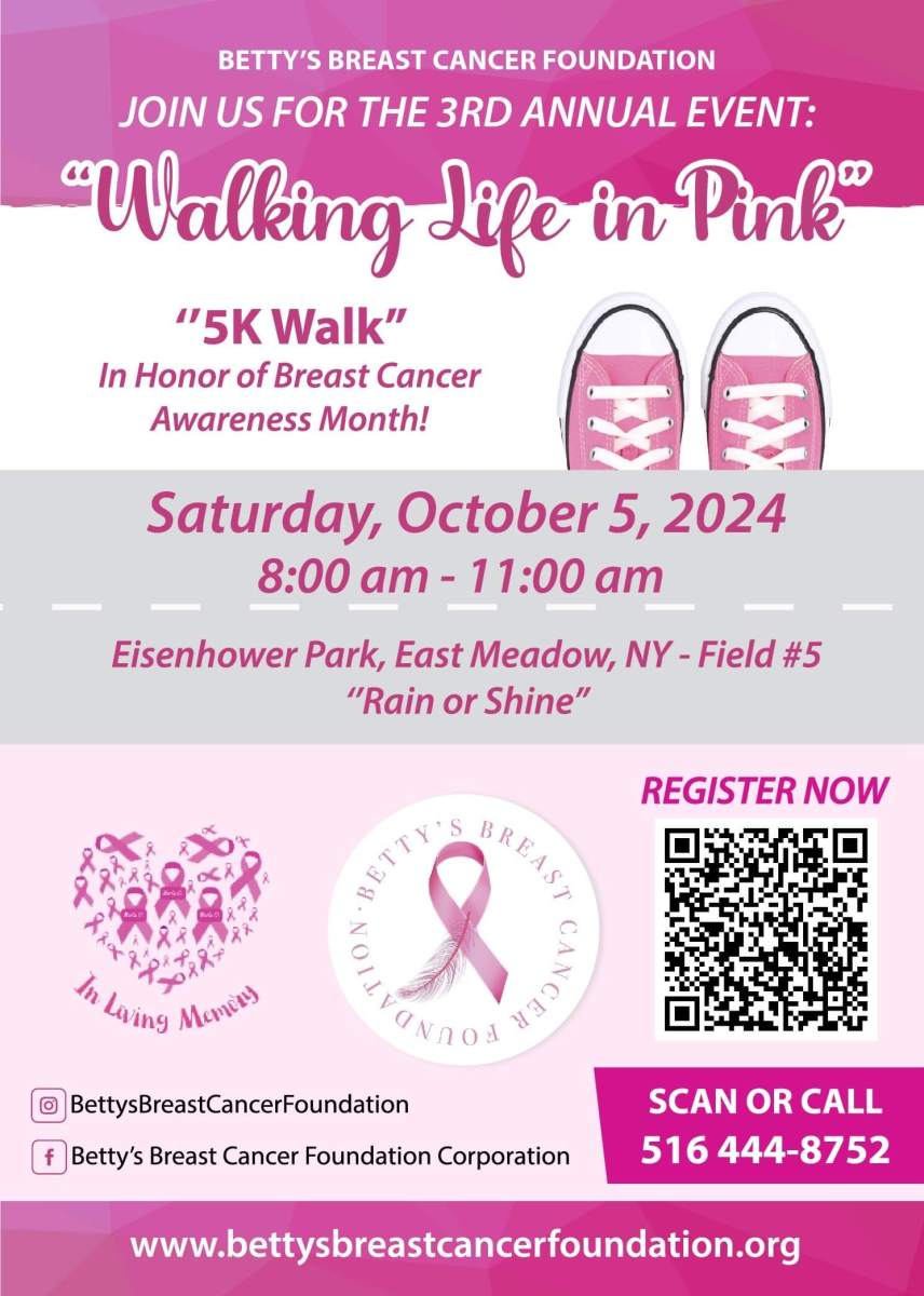 Invitan a la caminata contra el cáncer de mama en Eisenhower Park